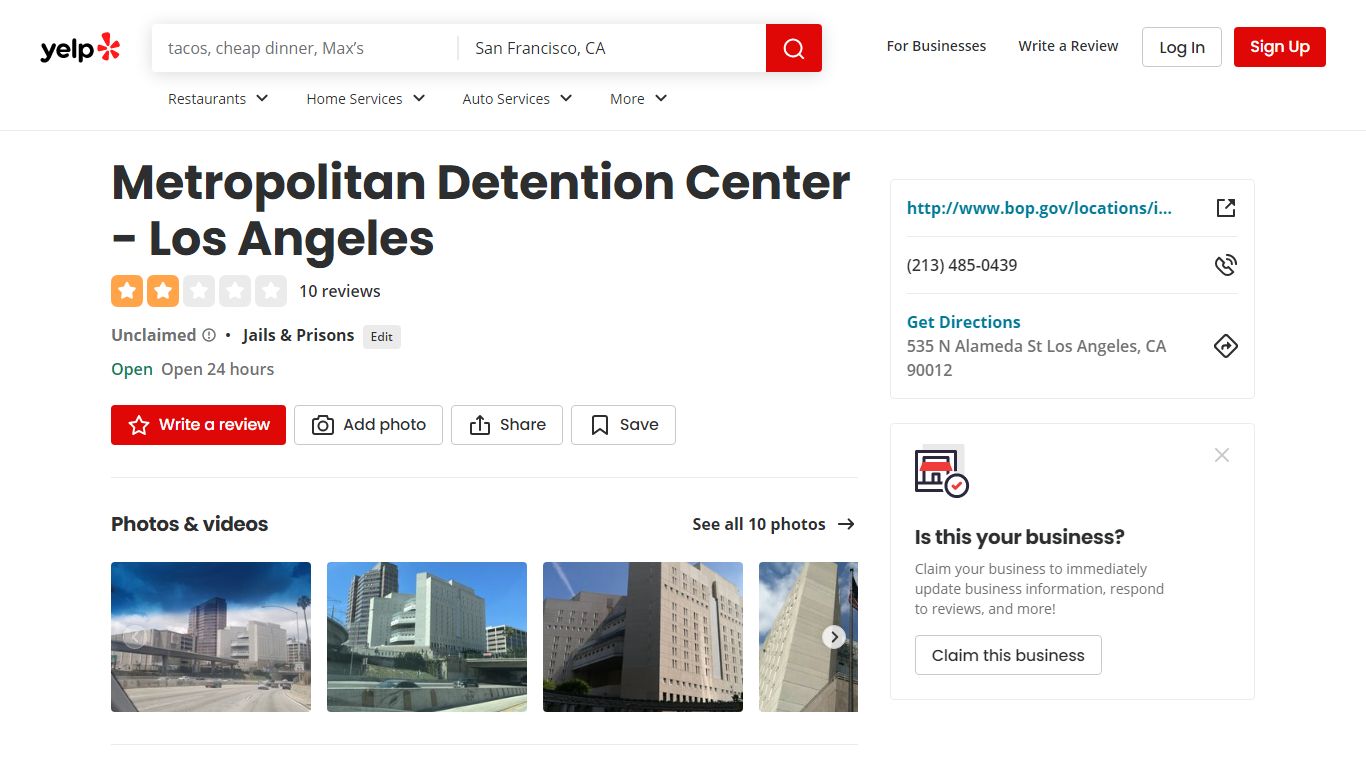 Metropolitan Detention Center - Los Angeles - Yelp
